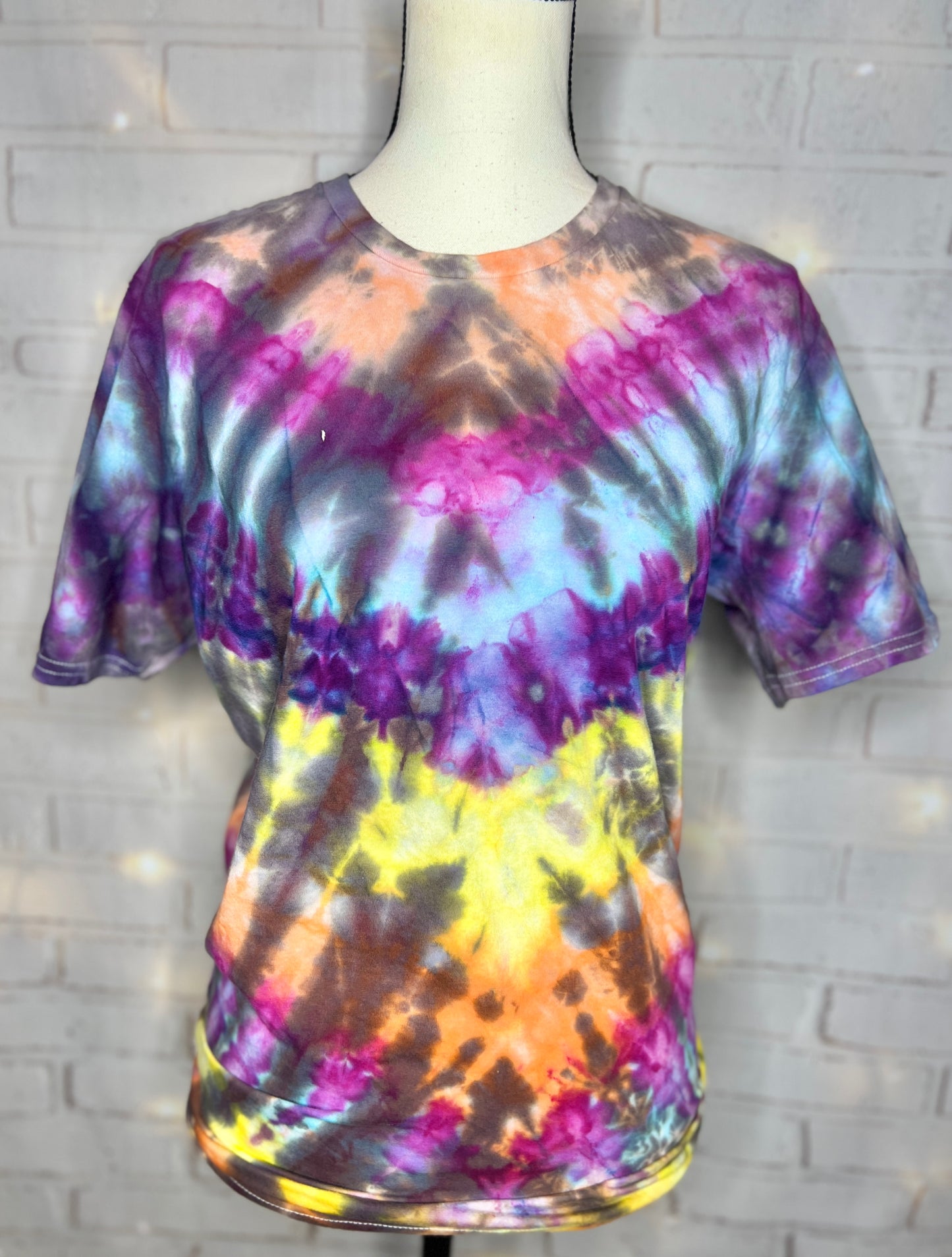 Colorful Kaleidoscope Ice Dye Tie Dye Blank Tee – The Blended Owl Wholesale