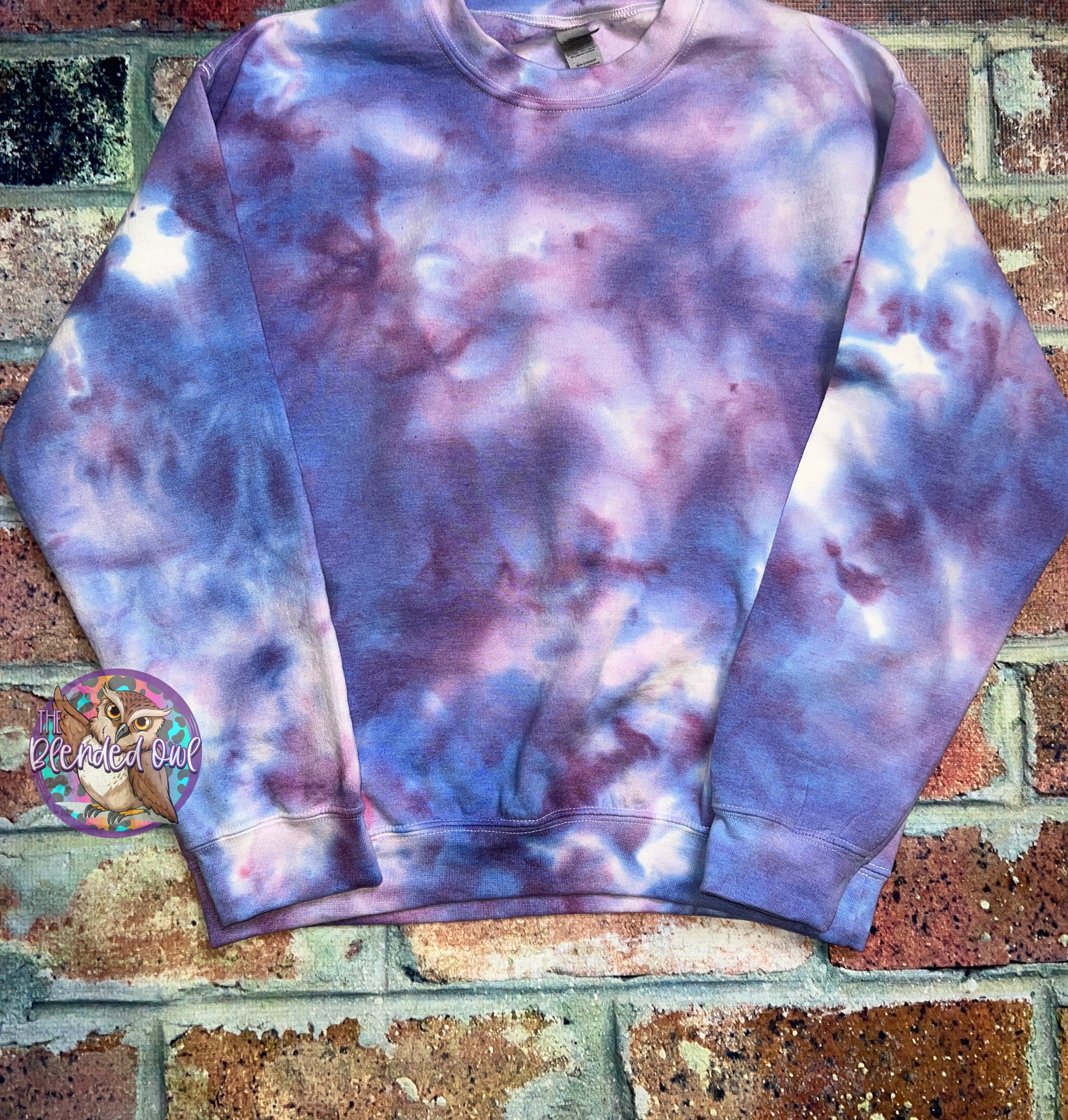 Purple tie dye discount crewneck